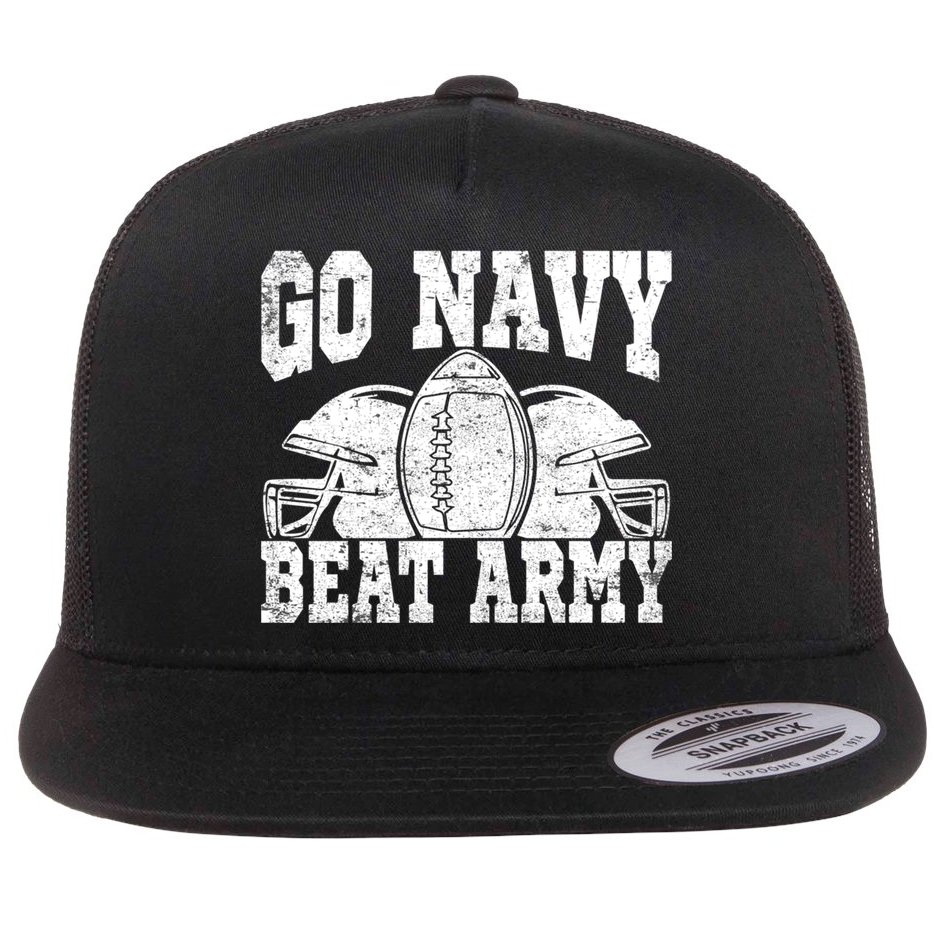 Go Navy Beat Army Cute Gift America's Football Game Day Helmet Great Gift Flat Bill Trucker Hat