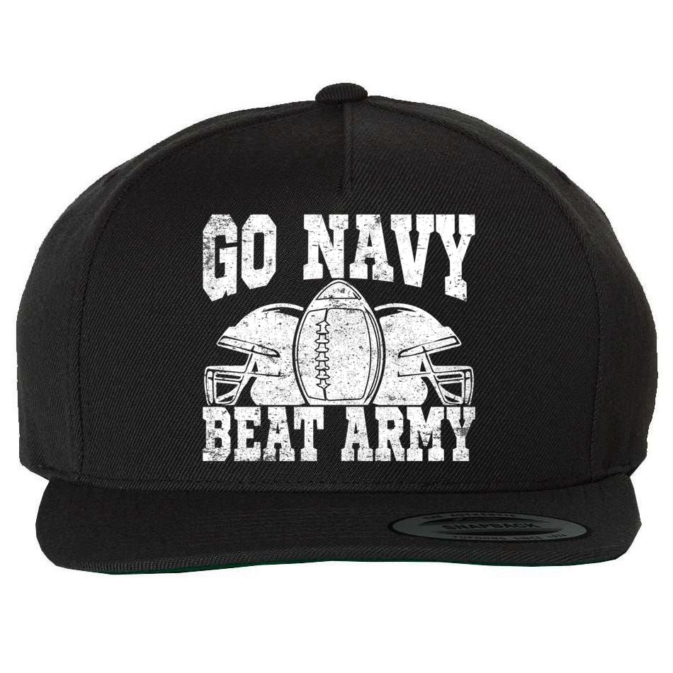 Go Navy Beat Army Cute Gift America's Football Game Day Helmet Great Gift Wool Snapback Cap