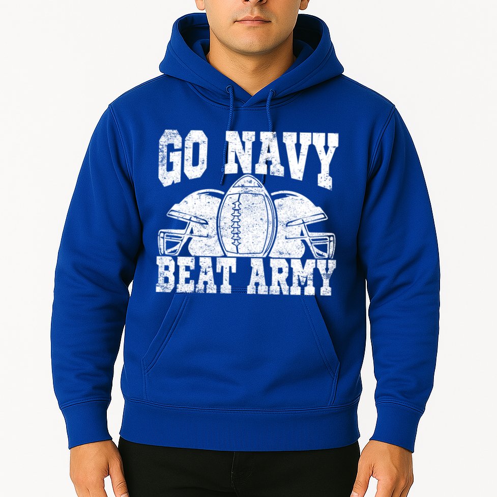 Go Navy Beat Army Cute Gift America's Football Game Day Helmet Great Gift Hoodie