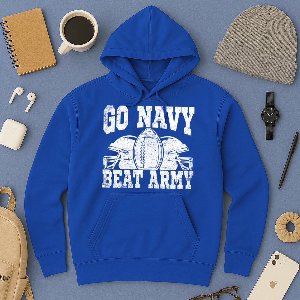 Go Navy Beat Army Cute Gift America's Football Game Day Helmet Great Gift Hoodie