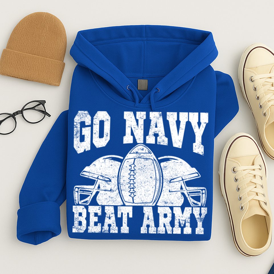 Go Navy Beat Army Cute Gift America's Football Game Day Helmet Great Gift Hoodie