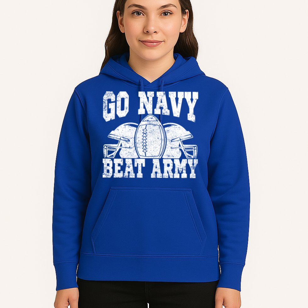 Go Navy Beat Army Cute Gift America's Football Game Day Helmet Great Gift Hoodie