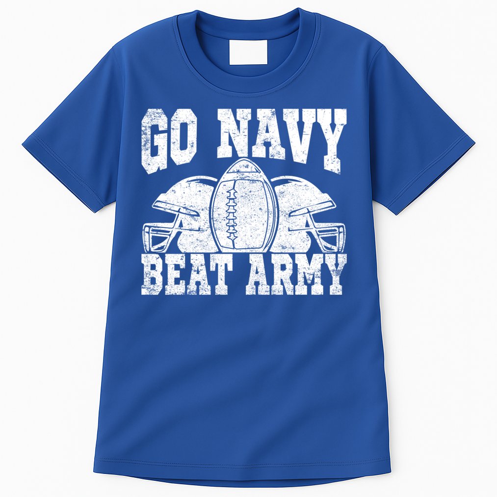 Go Navy Beat Army Cute Gift America's Football Game Day Helmet Great Gift Tall T-Shirt