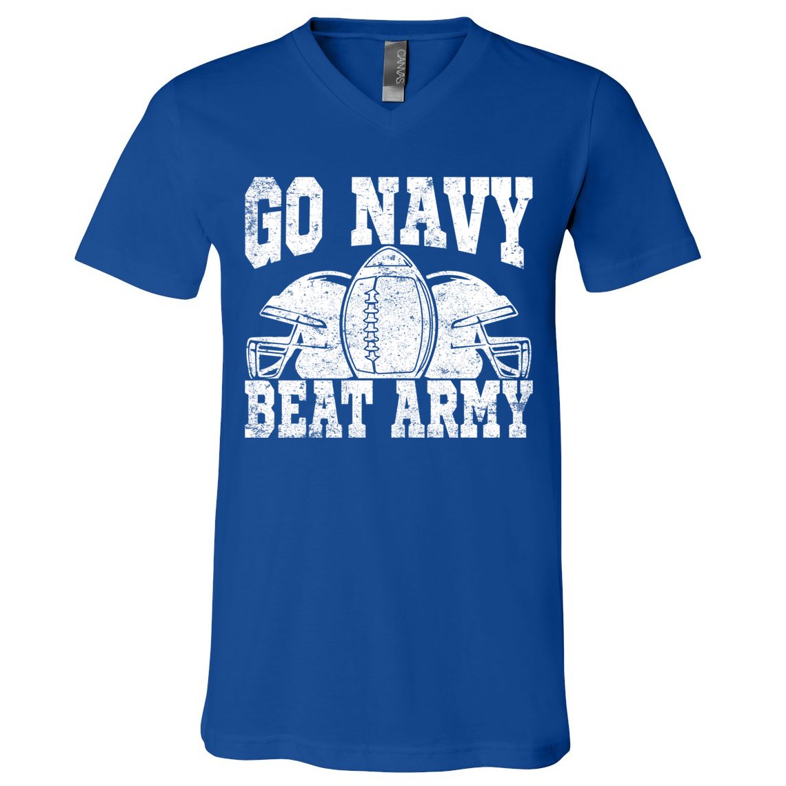 Go Navy Beat Army Cute Gift America's Football Game Day Helmet Great Gift V-Neck T-Shirt