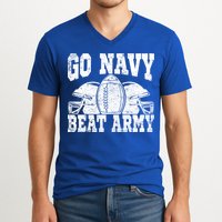 Go Navy Beat Army Cute Gift America's Football Game Day Helmet Great Gift V-Neck T-Shirt