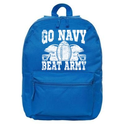 Go Navy Beat Army Cute Gift America's Football Game Day Helmet Great Gift 16 in Basic Backpack