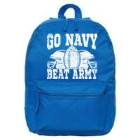 Go Navy Beat Army Cute Gift America's Football Game Day Helmet Great Gift 16 in Basic Backpack