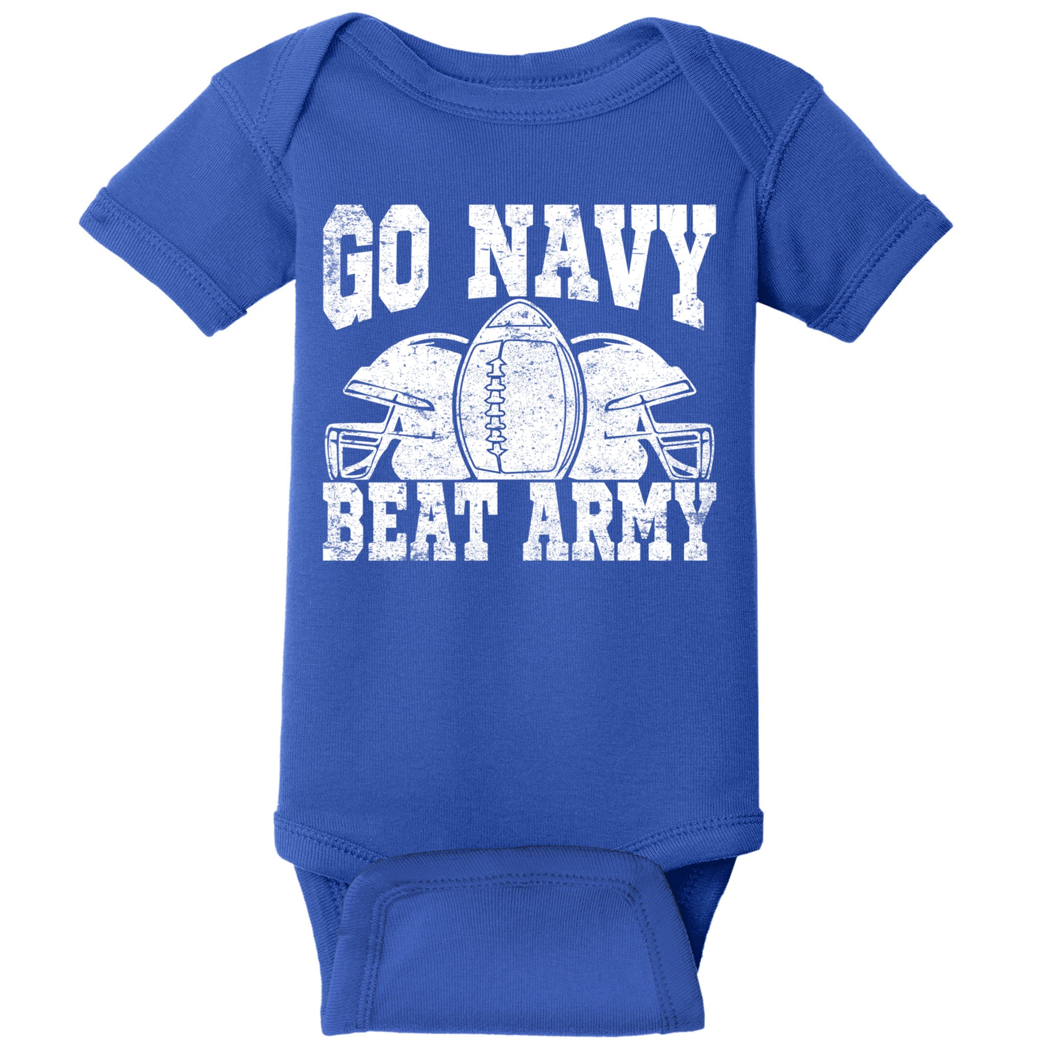 Go Navy Beat Army Cute Gift America's Football Game Day Helmet Great Gift Baby Bodysuit