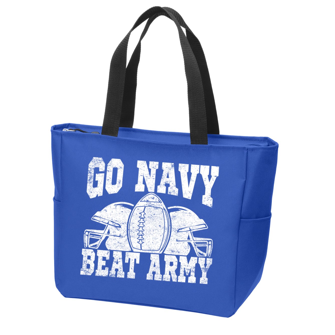 Go Navy Beat Army Cute Gift America's Football Game Day Helmet Great Gift Zip Tote Bag