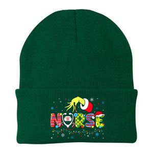 Groovy Nurse Christmas Xmas Santa Rn Cna Icu Scurb Knit Cap Winter Beanie