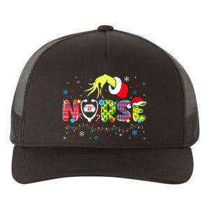 Groovy Nurse Christmas Xmas Santa Rn Cna Icu Scurb Yupoong Adult 5-Panel Trucker Hat