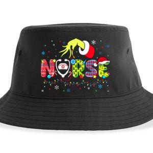 Groovy Nurse Christmas Xmas Santa Rn Cna Icu Scurb Sustainable Bucket Hat