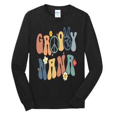 Groovy Nana Christmas Birthday Vintage Family Matching Tall Long Sleeve T-Shirt