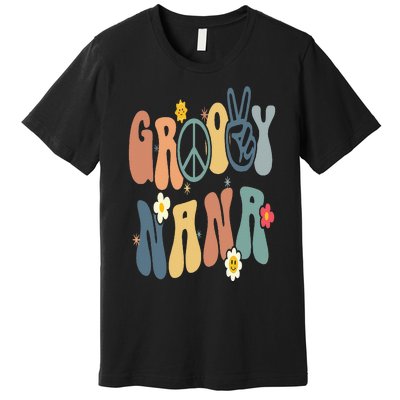 Groovy Nana Christmas Birthday Vintage Family Matching Premium T-Shirt