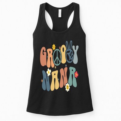 Groovy Nana Christmas Birthday Vintage Family Matching Womens Tank Top