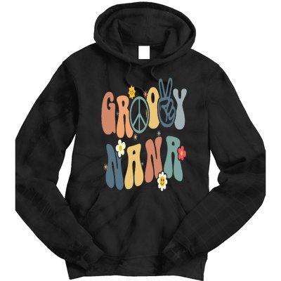 Groovy Nana Christmas Birthday Vintage Family Matching Tie Dye Hoodie