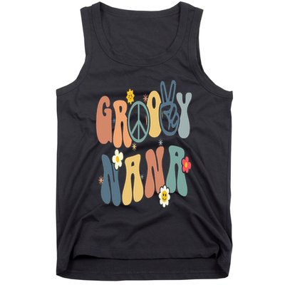 Groovy Nana Christmas Birthday Vintage Family Matching Tank Top