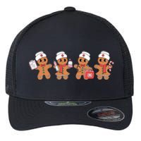 Gingerbread Nurse Christmas Flexfit Unipanel Trucker Cap