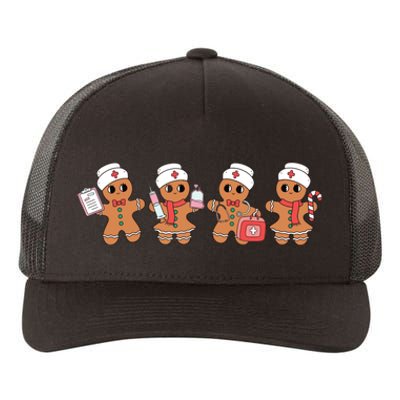 Gingerbread Nurse Christmas Yupoong Adult 5-Panel Trucker Hat