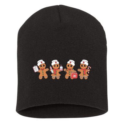 Gingerbread Nurse Christmas Short Acrylic Beanie