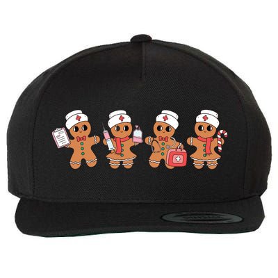 Gingerbread Nurse Christmas Wool Snapback Cap