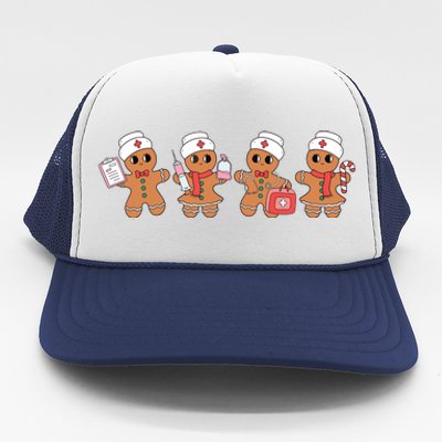 Gingerbread Nurse Christmas Trucker Hat