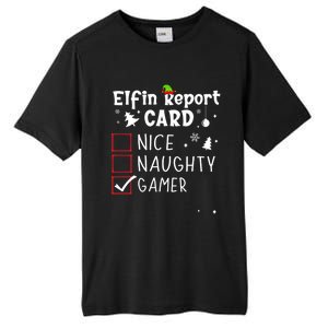 Gaming Nage Christmas Nice Naughty Xmas List Gamer Funny Gift Tall Fusion ChromaSoft Performance T-Shirt