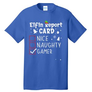 Gaming Nage Christmas Nice Naughty Xmas List Gamer Funny Gift Tall T-Shirt