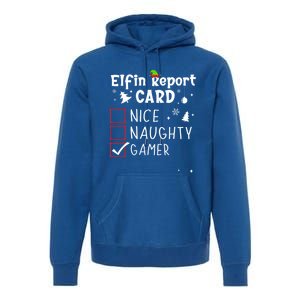 Gaming Nage Christmas Nice Naughty Xmas List Gamer Funny Gift Premium Hoodie