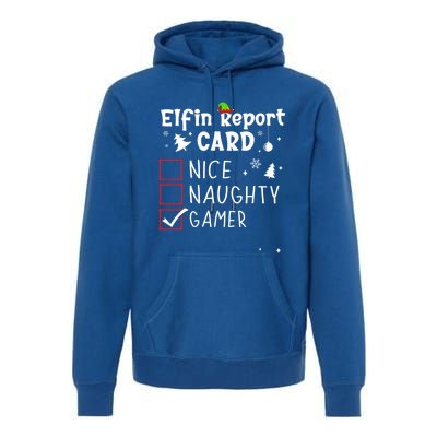 Gaming Nage Christmas Nice Naughty Xmas List Gamer Funny Gift Premium Hoodie