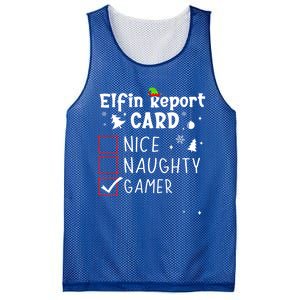 Gaming Nage Christmas Nice Naughty Xmas List Gamer Funny Gift Mesh Reversible Basketball Jersey Tank