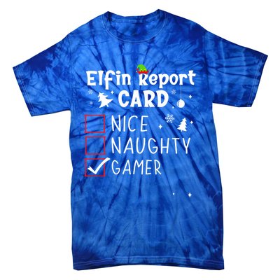 Gaming Nage Christmas Nice Naughty Xmas List Gamer Funny Gift Tie-Dye T-Shirt