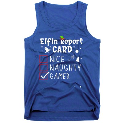 Gaming Nage Christmas Nice Naughty Xmas List Gamer Funny Gift Tank Top