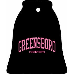 Greensboro North Carolina Nc College University Style Ceramic Bell Ornament