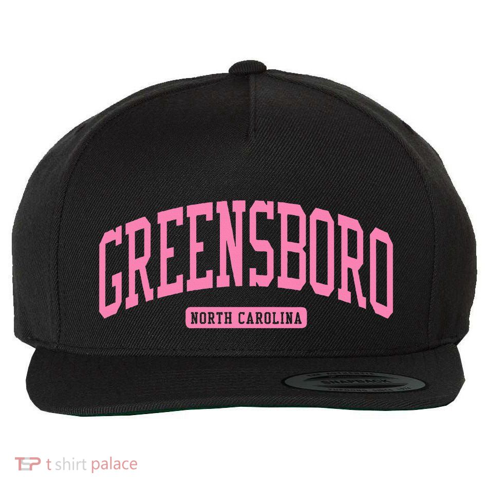 Greensboro North Carolina Nc College University Style Wool Snapback Cap