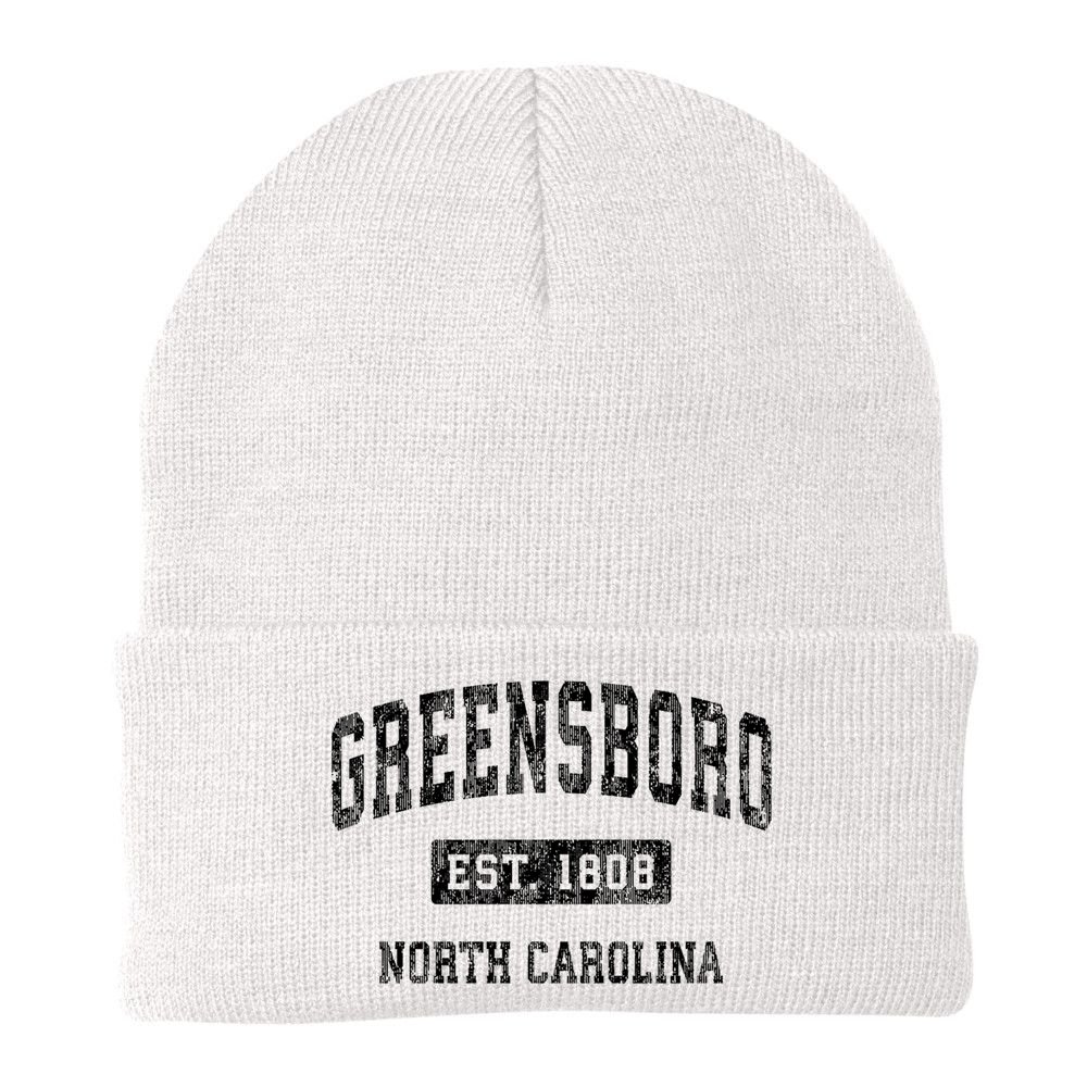 Greensboro North Carolina Nc Vintage Established Sports Beanie