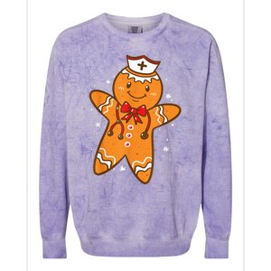 Gingerbread Nurse Christmas Cookies Baking Nursing Colorblast Crewneck Sweatshirt