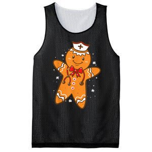 Gingerbread Nurse Christmas Cookies Baking Nursing Mesh Reversible Basketball Jersey Tank