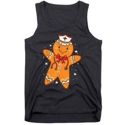 Gingerbread Nurse Christmas Cookies Baking Nursing Tank Top