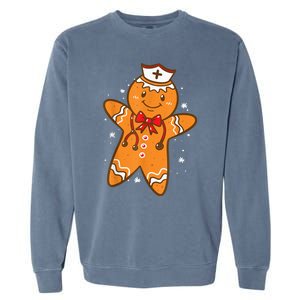 Gingerbread Nurse Christmas Cookies Baking Nursing Garment-Dyed Sweatshirt