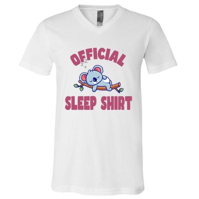 Good Night Cute Koala Bear V-Neck T-Shirt