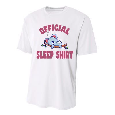 Good Night Cute Koala Bear Performance Sprint T-Shirt