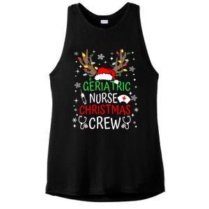 Geriatric Nurse Crew Reindeer Christmas Nursing Squad Group Gift Ladies PosiCharge Tri-Blend Wicking Tank