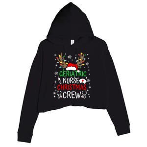 Geriatric Nurse Crew Reindeer Christmas Nursing Squad Group Gift Crop Fleece Hoodie