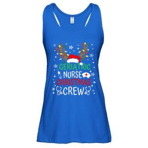 Geriatric Nurse Crew Reindeer Christmas Nursing Squad Group Gift Ladies Essential Flowy Tank