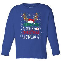 Geriatric Nurse Crew Reindeer Christmas Nursing Squad Group Gift Toddler Long Sleeve Shirt