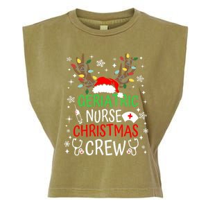 Geriatric Nurse Crew Reindeer Christmas Nursing Squad Group Gift Garment-Dyed Women's Muscle Tee