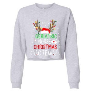 Geriatric Nurse Crew Reindeer Christmas Nursing Squad Group Gift Cropped Pullover Crew