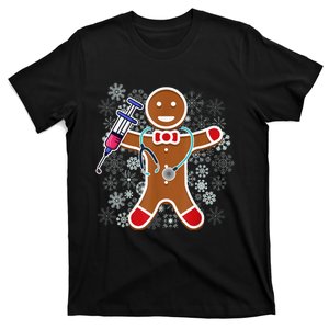 Gingerbread Nurse Christmas Cute RN LPN Nursing X-mas Pajama T-Shirt