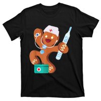 Gingerbread Nurse Christmas Cookies Baking Costume Bake Day T-Shirt